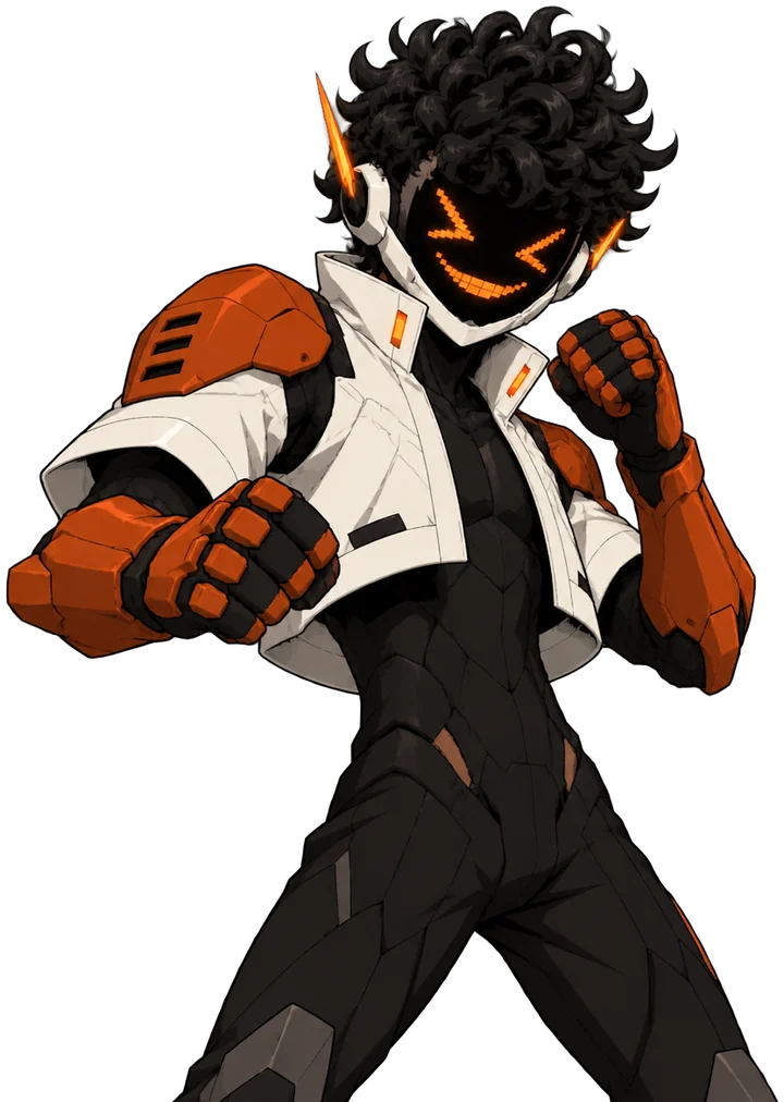 Saad-bot in a fighting stance